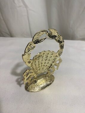 Gold Crab Figurine Decorative Accent